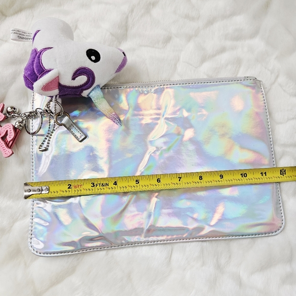 Iridescent Hologram Bag with Unicorn Charms - Picture 10 of 11